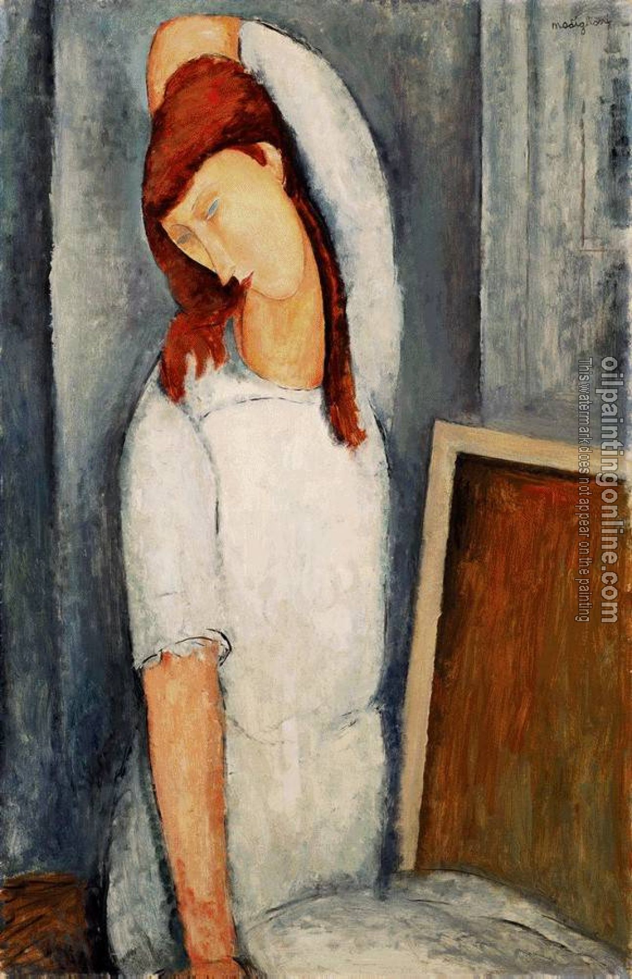 Modigliani, Amedeo - Jeanne Hbuterne, Left Arm Behind her Head